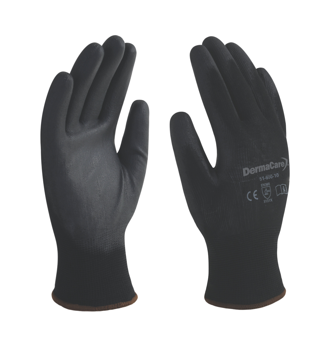 Guantes de nylon DermaCare 51-600 poliuretano negro