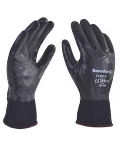 Guantes de nylon DermaCare 51-907 recubierto nitrilo 22.1cm