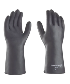 Guantes negros de látex contra ácidos  DermaCare 56-300