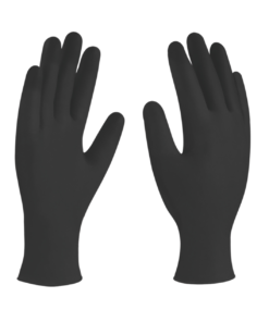 Caja de 100 piezas de Guantes de nitrilo desechables color negro DermaCare 67-700