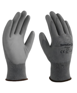 Guantes de nylon gris DermaCare 51-610 con poliuretano