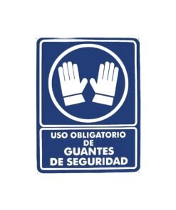 CARTEL "USO OBLIGATORIO DE GUANTES DE SEGURIDAD"