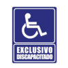 CARTEL "EXCLUSIVO PARA DISCAPACITADOS"