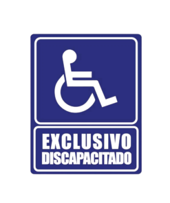 CARTEL "EXCLUSIVO PARA DISCAPACITADOS"