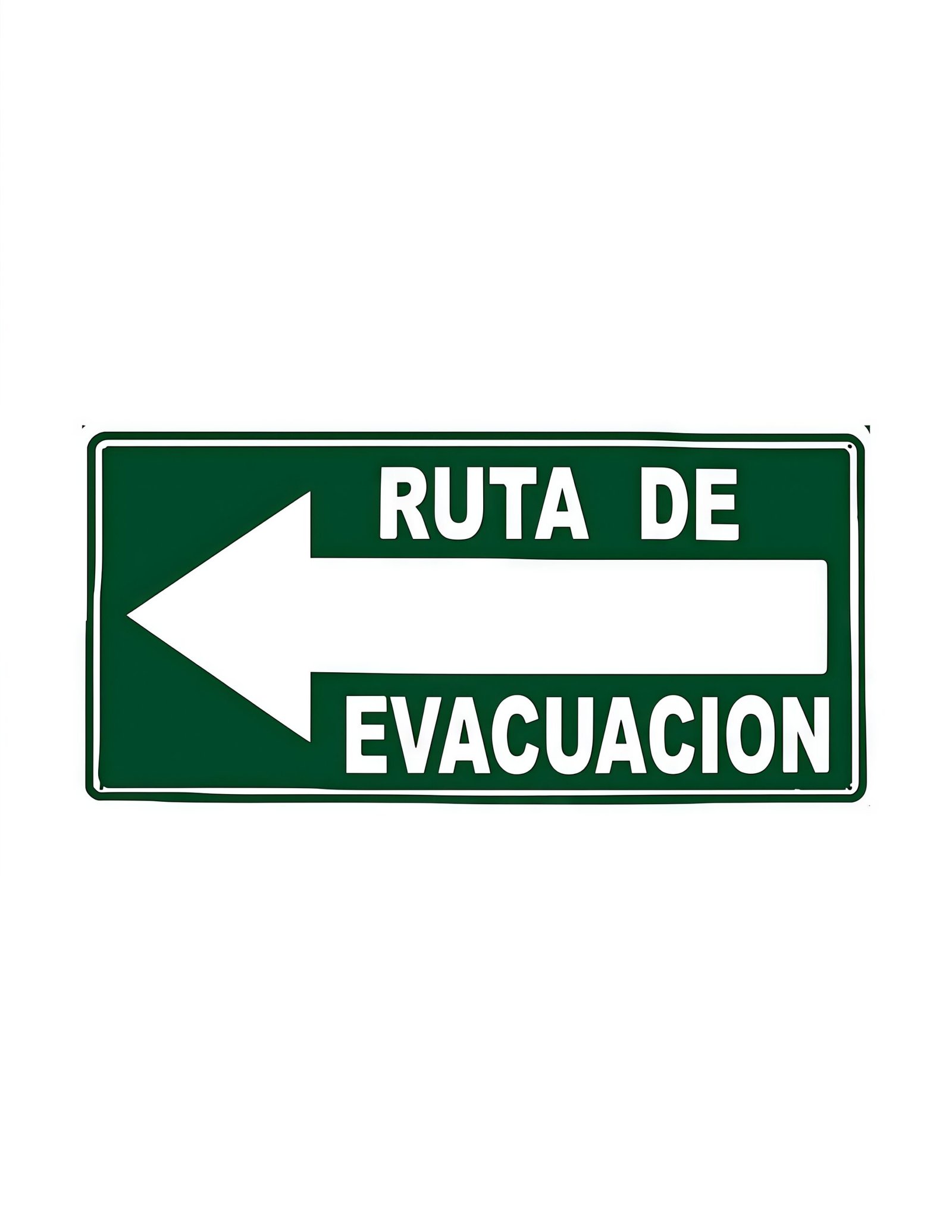 CARTEL "RUTA DE EVACUACION" (IZQUIERDA)