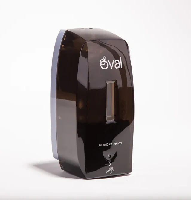 JABONERA OVAL 500 ML AUTOMÁTICA NEGRO HUMO