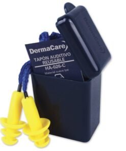 TAPÓN AUDITIVO DERMACARE 26 DB REUSABLE CON CORDON azul/amarillo HA-026