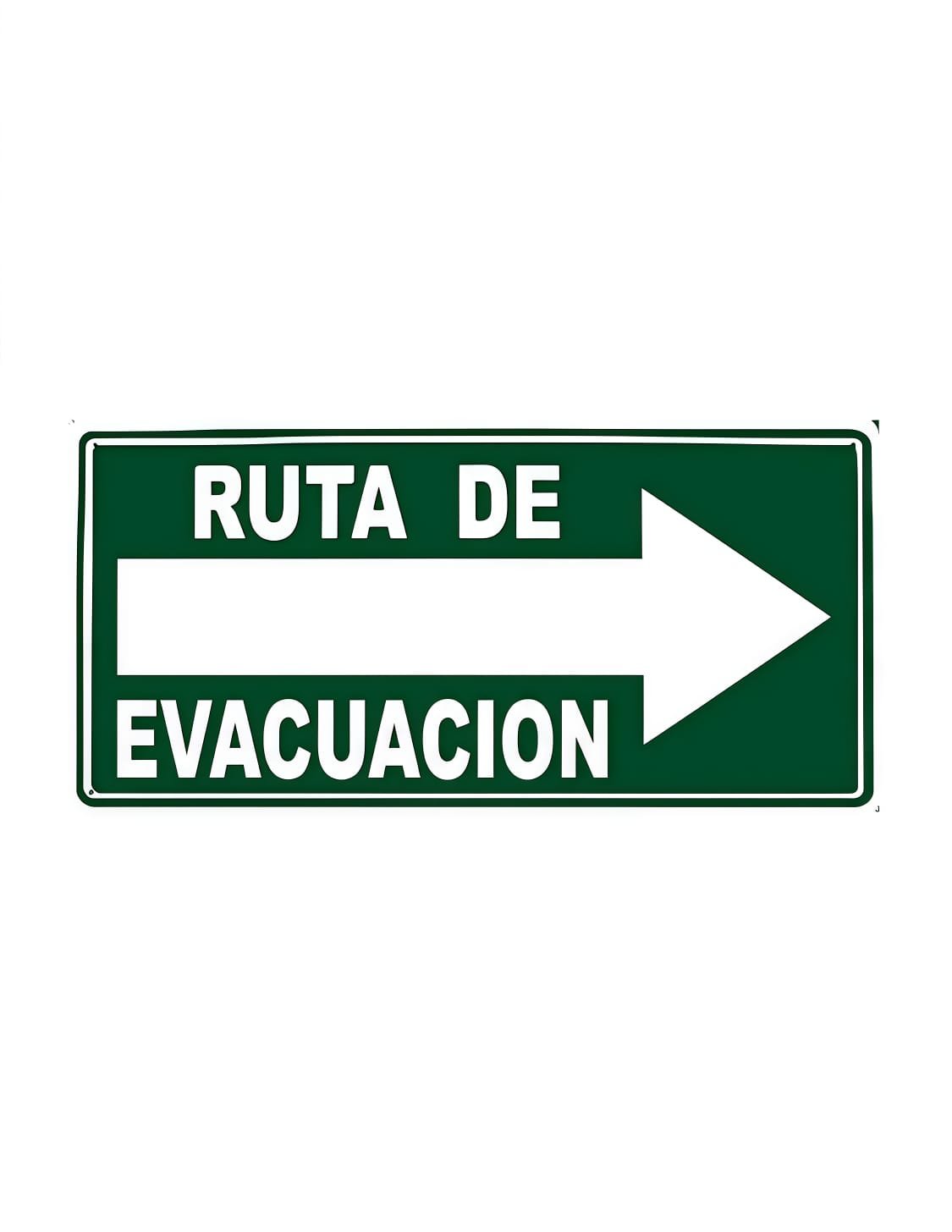 CARTEL "RUTA DE EVACUACIÓN" (DERECHA)