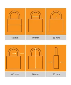 Alternative view of CANDADO BLOQUEO AMARILLO KD ABUS DIÉLECTRICO D6.5mm 1 KEY ABUS AB-74/40-A