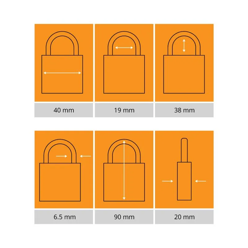 CANDADO BLOQUEO NARANJA 74/40 KD ABUS DIÉLECTRICO D6.5mm 1KEY AB-74/40-NJA - Image 2