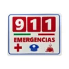 Cartel de seguridad emergencias 911