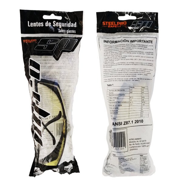 LENTE NITRO AMBAR STEELPRO AL-SP-0070 - Image 2
