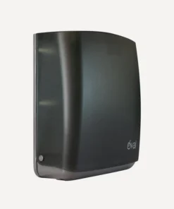 DESPACHADOR DE TOALLA INTERDOBLADA OVAL LARGO NEGRO HUMO