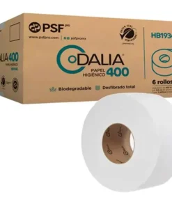 CAJA DE ROLLOS 400 MTS PAPEL HIGIÉNICO DALIA 6 ROLLOS HOJA DOBLE