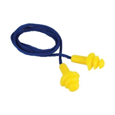 TAPÓN AUDITIVO DERMACARE 26 DB REUSABLE CON CORDON azul/amarillo HA-026
