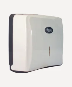 DESPACHADOR DE TOALLA DE PAPEL INTERDOBLADA OVAL BLANCO CORTO ECO