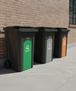 Alternative view of Combo ecológico 3 contenedores con 2 ruedas Plastik Gogic Gubernamentales CDMX 240 L