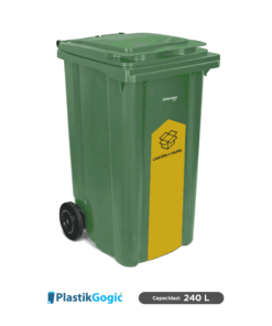 Alternative view of Contenedor con 2 ruedas con identificadores gubernamentales Plastik Gogic 240 L