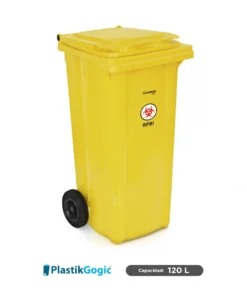 Contenedor RPBI 120 L 2 ruedas Plastik Gogic AMARILLO