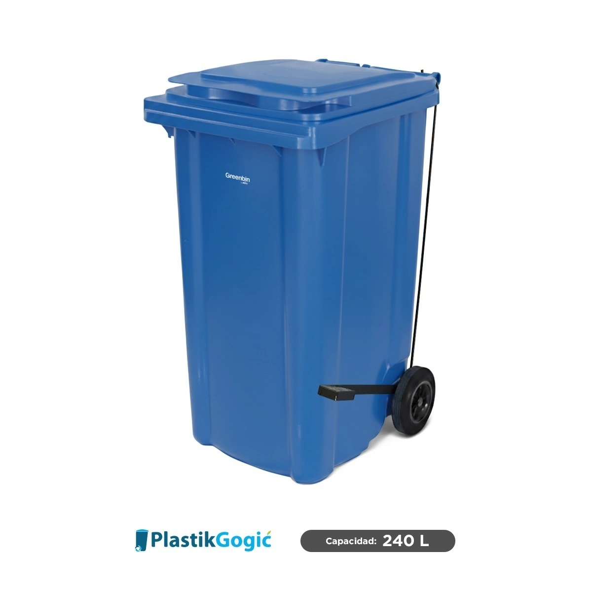 Contenedor con 2 ruedas y pedal Plastik Gogic 240 L