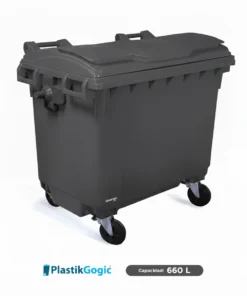 Contenedor con 4 ruedas Plastik Gogic 660 L