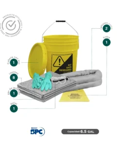 Alternative view of Kit antiderrames universal no quimicos SPC 6.5 Gal | absorción 6 Gal