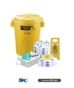 Kit antiderrames para aceite y derivados del petróleo SPC 32 Gal | absorción 31 Gal – ET