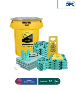 Kit antiderrames para líquidos agresivos o hazmat SPC 50 Gal | absorción 38 Gal