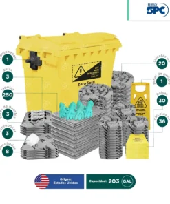 Alternative view of Carro antiderrames móvil universal SPC 203 Gal | absorción 185 Gal