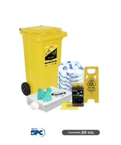 Kit antiderrames móvil para aceite y derivados del petróleo SPC 20 Gal | absorción 15 Gal