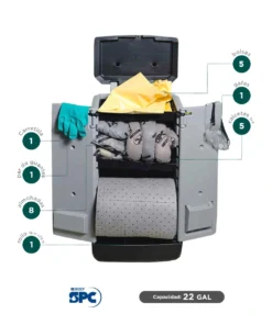 Alternative view of Kit antiderrames móvil Kaddie universal SPC absorción 22 Gal