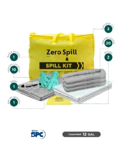Alternative view of Kit antiderrames portátil para vehículo derrame mixto SPC 12 Gal | absorción 15 Gal