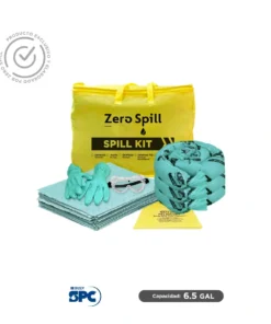 Kit antiderrames portátil para líquidos agresivos o hazmat SPC 6.5 Gal | absorción 5 Gal