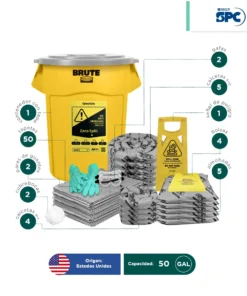 Alternative view of Kit antiderrames universal SPC 50 Gal | absorción 42 Gal