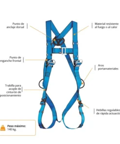 Alternative view of ARNÉS DE SEGURIDAD IGNÍFUGO Climax 21-C azul