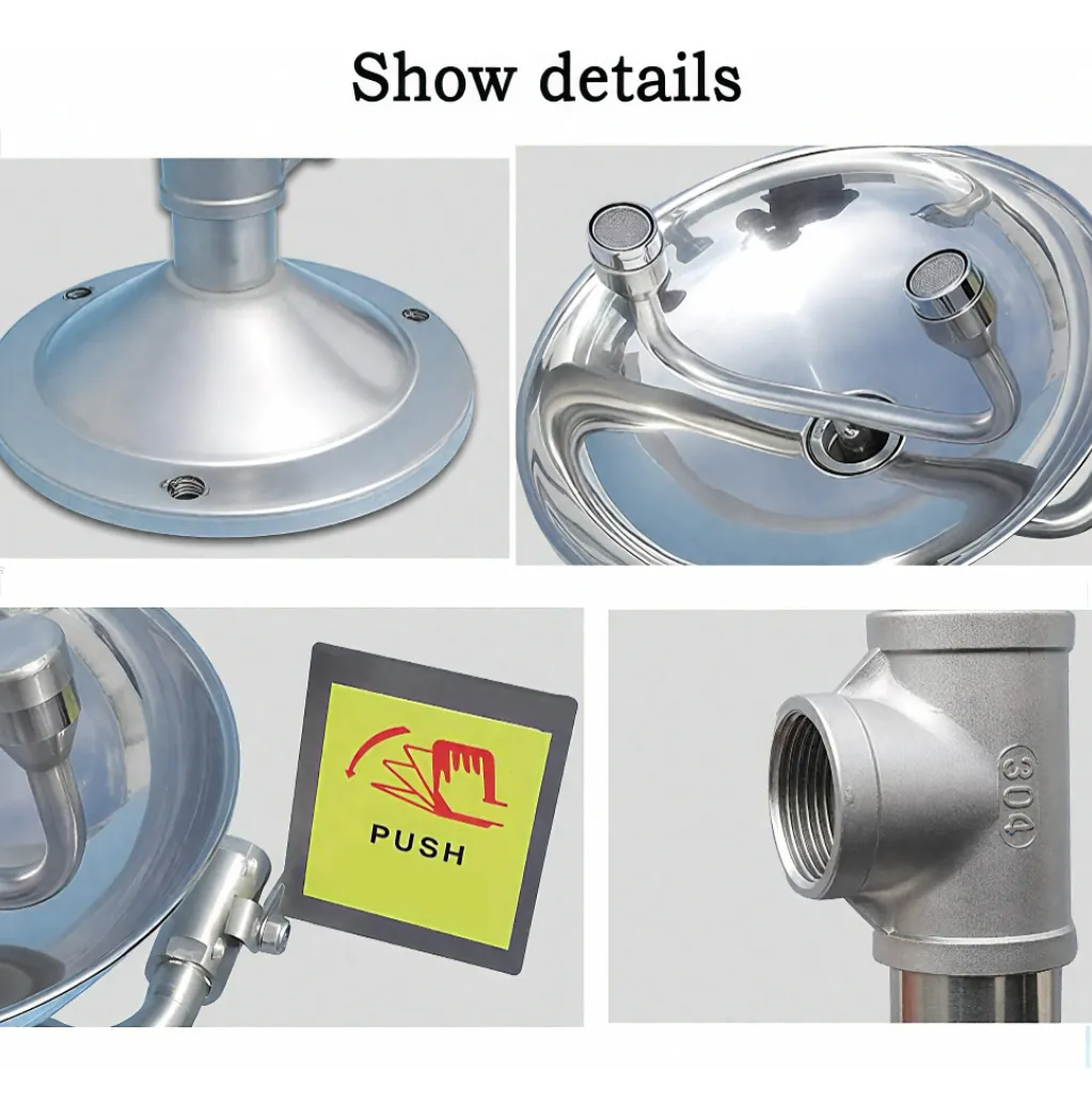 ESTACIÓN LAVAOJOS FIJO PARED CON PEDAL ACERO INOX (incluye servicio de instalación) - Image 4