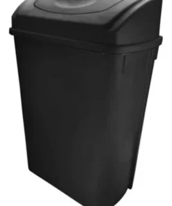 BOTE NEGRO TAPA BALANCÍN 40 LITROS PLÁSTICO 54cmX39cm