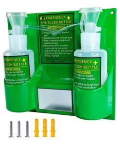 ESTACIÓN PARA LAVADO DE OJOS PORTÁTIL "lavaojos" 2 BOTELLAS 500ML Y BASE