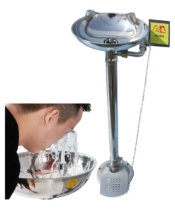 Alternative view of ESTACIÓN LAVAOJOS FIJO PARED CON PEDAL ACERO INOX (incluye servicio de instalación)