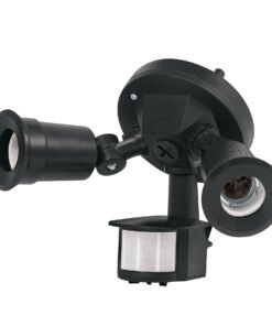 ARBOTANTE SENSOR DE MOVIMIENTOCABEZAS GIRATORIAS NEGRO (lamparas no incluida)