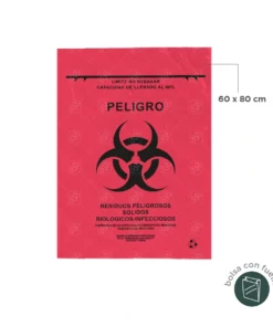 Alternative view of COMBO BOTE DE BASURA RPBI 53 LITROS TAPA VAIVÉN + PAQUETE 100 BOLSA RPBI  Estra