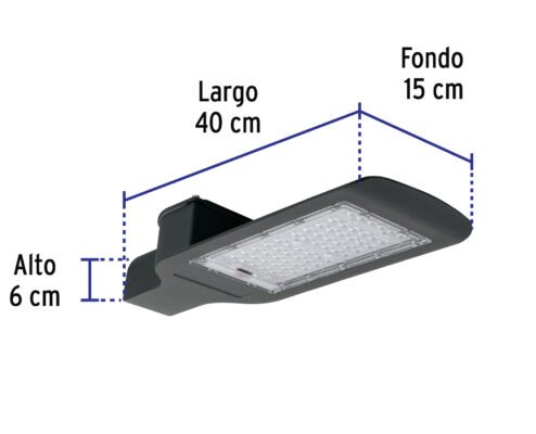 LUMINARIO SUBURBANO LED 120 W 6500 K CON SENSOR DE LUZ