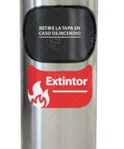 PORTA EXTINTOR CILÍNDRICO EN ACERO INOXDABLE 23X60 CM PARA 4-6 Kg GREENBIN
