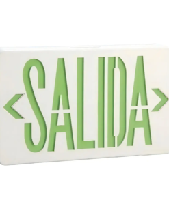 LETRERO SALIDA LED VERDE SALIDA UNIVERSAL BATERÍA RECARGABLE