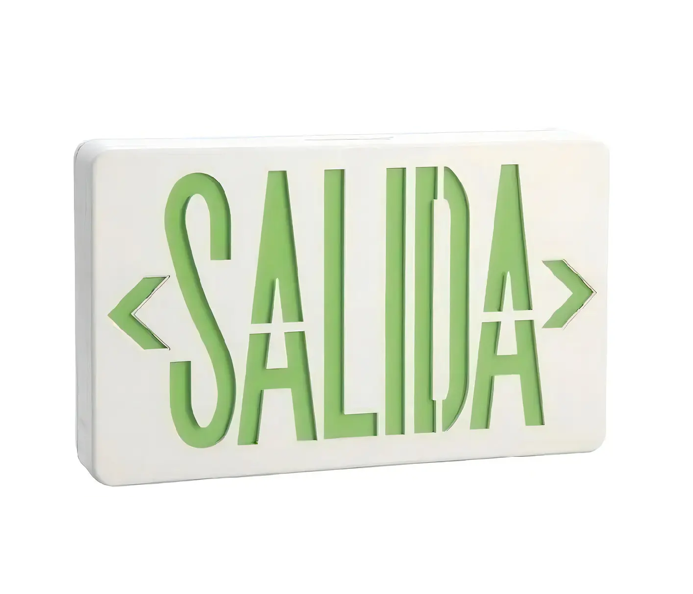 LETRERO SALIDA LED VERDE SALIDA UNIVERSAL BATERÍA RECARGABLE
