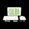 LETRERO SALIDA LED VERDE SALIDA UNIVERSAL BATERÍA RECARGABLE - Imagen 2