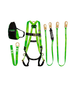 KIT DE SISTEMA CONTRA CAÍDA Y POSICIONAMIENTO, ARNÉS, LÍNEA DE VIDA CON AMORTIGUADOR, PUNTO FIJO KP2-WH WARTHOG